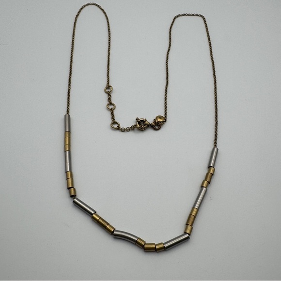 J. Crew Long Mixed Metal Tube Bead Necklace 32”-34” - Picture 1 of 3